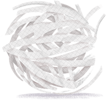 Ilustración de una bola de papel que contiene ejemplos de criminalización